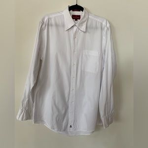 Nordstrom Men's Classic 15.5 34 Vintage Long Sleeve White Button Up Shirt